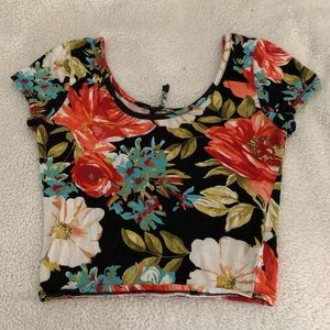 Tropical Floral Crop Top